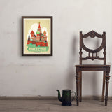 Russia: Moscow - Art Print, 18x24 / Simple / Brown