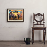 Memphis, TN: Beale Street Sunset - Art Print, 18x24 / Simple / Brown