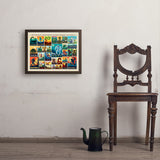 Mythical Creatures From Around The World Collage - Art Print, 18x24 / Simple / Brown