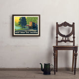 Great Smoky Mountain Railroad: Diesel Train - Art Print, 18x24 / Simple / Brown