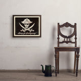 Pirate Flag - Art Print, 18x24 / Simple / Brown