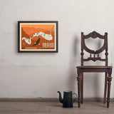 Map of Grand Canyon National Park - Art Print, 18x24 / Simple / Brown