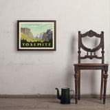 Yosemite National Park: Yosemite Valley (Horizontal) - Art Print, 18x24 / Simple / Brown