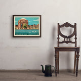 San Francisco: Palace of Fine Arts - Art Print, 18x24 / Simple / Brown