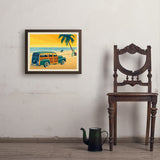 Woody On The Beach - Art Print, 18x24 / Simple / Brown