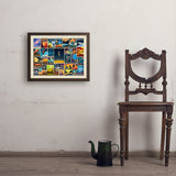 Space Travel Collage (Horizontal) - Art Print, 18x24 / Simple / Brown