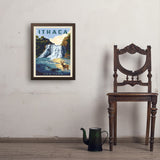 Ithaca, New York - Art Print, 18x24 / Simple / Brown