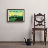 Nashville Skyline: Horizontal - Art Print, 18x24 / Simple / Brown