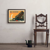 Yellowstone National Park: Old Faithful Inn - Art Print, 18x24 / Simple / Brown