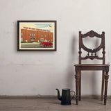 Old Glory: Distillery Building - Art Print, 18x24 / Simple / Brown