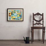 Coastal Collection Collage (Horizontal) - Art Print, 18x24 / Simple / Brown
