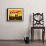 Chicago: Horizontal Skyline - Art Print, 18x24 / Simple / Brown