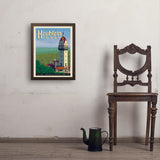 Heublein Tower - Art Print, 18x24 / Simple / Brown