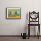 Flip Flops Hangin’ Out Together - Art Print, 18x24 / Simple / Gray
