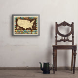 63 National Parks: Map Of USA - Art Print, 18x24 / Simple / Gray