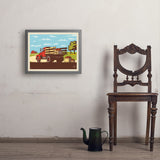 Vintage Apple Truck - Art Print, 18x24 / Simple / Gray