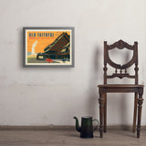 Yellowstone National Park: Old Faithful Inn - Art Print, 18x24 / Simple / Gray