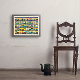 50-State Multi-Image Design - Art Print, 18x24 / Simple / Gray