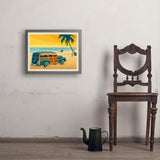 Woody On The Beach - Art Print, 18x24 / Simple / Gray