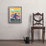 Florida: Sea Turtle Hatchling Habitats - Art Print, 18x24 / Simple / Gray
