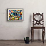 Space Travel Collage (Horizontal) - Art Print, 18x24 / Simple / Gray