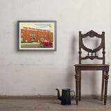 Old Glory: Distillery Building - Art Print, 18x24 / Simple / Gray