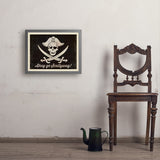Pirate Flag - Art Print, 18x24 / Simple / Gray