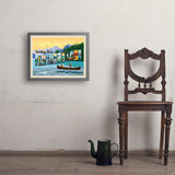 Flathead Lake, Montana (Horizontal) - Art Print, 18x24 / Simple / Gray
