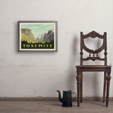 Yosemite National Park: Yosemite Valley (Horizontal) - Art Print, 18x24 / Simple / Gray