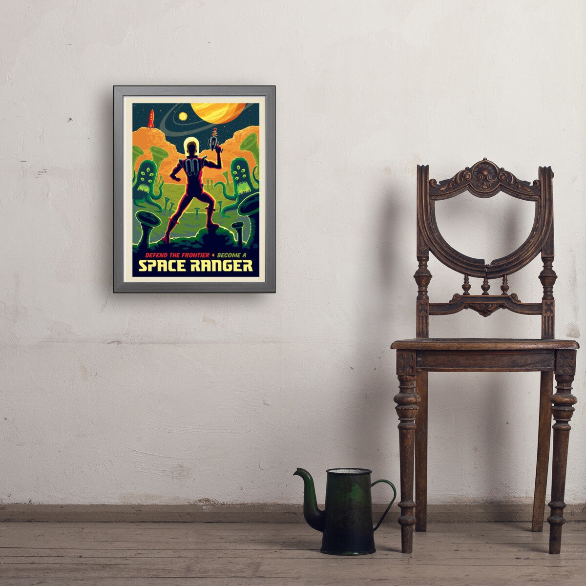 Space Ranger: Retro Futura — Space Travel Poster | Art Print