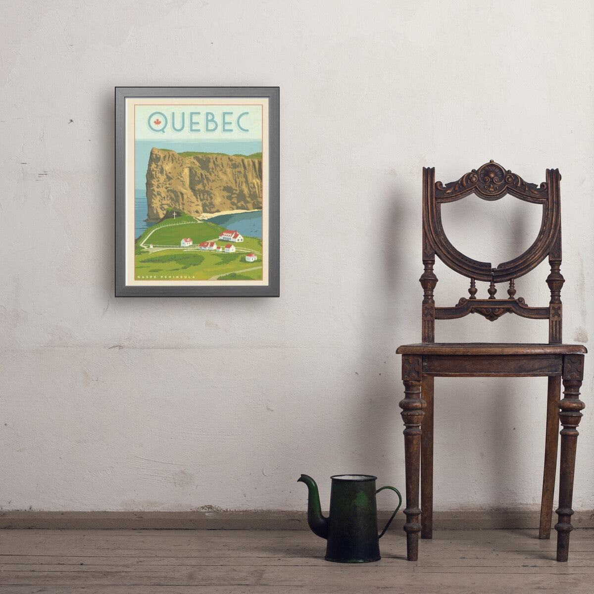 canada-quebecs-perce-gaspe-peninsula - 18x24 / Simple / Gray / Env
