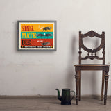 Cicada Invasion: Sing. Mate. Die. (Horizontal) - Art Print, 18x24 / Simple / Gray