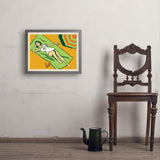 Sun Bather - Art Print, 18x24 / Simple / Gray