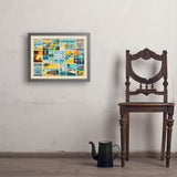 Coastal Collection Collage (Horizontal) - Art Print, 18x24 / Simple / Gray