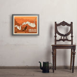 Map of Grand Canyon National Park - Art Print, 18x24 / Simple / Gray