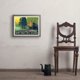 Great Smoky Mountain Railroad: Diesel Train - Art Print, 18x24 / Simple / Gray