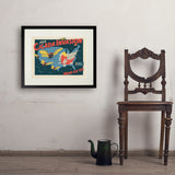 2024 Cicada Invasion Map - Art Print, 18x24 / Standard / Black