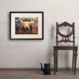 Memphis, TN: Beale Street Sunset - Art Print, 18x24 / Standard / Black