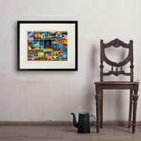Space Travel Collage (Horizontal) - Art Print, 18x24 / Standard / Black