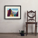 Zion National Park: Ascent To Angels Landing (Horizontal) - Art Print, 18x24 / Standard / Black