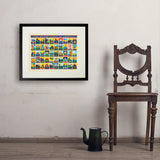 50-State Multi-Image Design - Art Print, 18x24 / Standard / Black