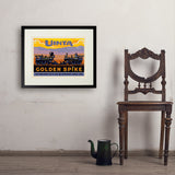 Golden Spike (Pub Poster) - Art Print, 18x24 / Standard / Black