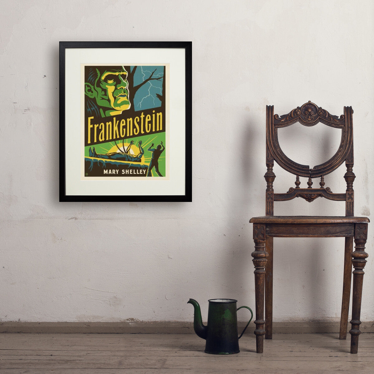 Frankenstein: Mary Shelley — Literary Art Print – Anderson Design