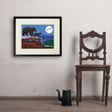 Christmas In The Smokies - Art Print, 18x24 / Standard / Black