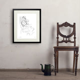 Fashion Sketch: Elegance - Art Print, 18x24 / Standard / Black