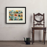 Canada: Picture Perfect Collage (Horizontal) - Art Print, 18x24 / Standard / Black