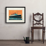 Long Beach, CA: Queen Mary - Art Print, 18x24 / Standard / Black