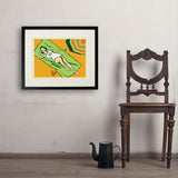 Sun Bather - Art Print, 18x24 / Standard / Black