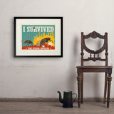 Cicada Invasion: I Survived (Horizontal) - Art Print, 18x24 / Standard / Black