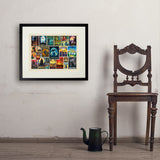 Literary Classics Collage (Horizontal) - Art Print, 18x24 / Standard / Black